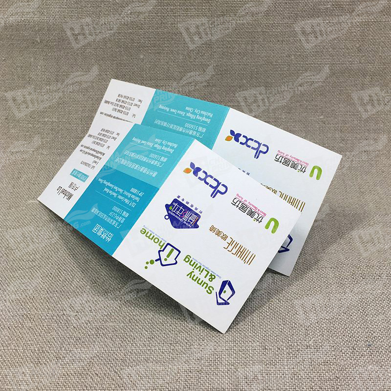 300g art paper with 2 sides 2cmyk printing for folded business cards